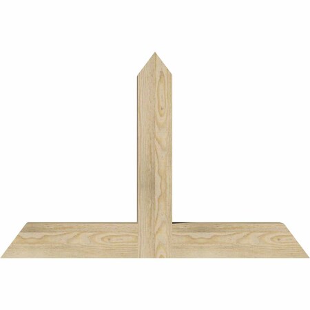 Ekena Millwork Portland Rough Sawn Timber Gable Bracket, Douglas Fir, 36"W x 24"H x 4"D x 4"F, 16/12 Pitch GBW036X24X0404POR00RDF